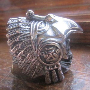 Aztec Jaguar Warrior Skull Ring – Wyvern's Hoard