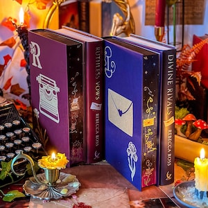 Serie Cartas de encantamiento Bordes de libros pintados a mano - Rivales divinos, votos despiadados - Libros de edición especial (con láminas de vinilo)