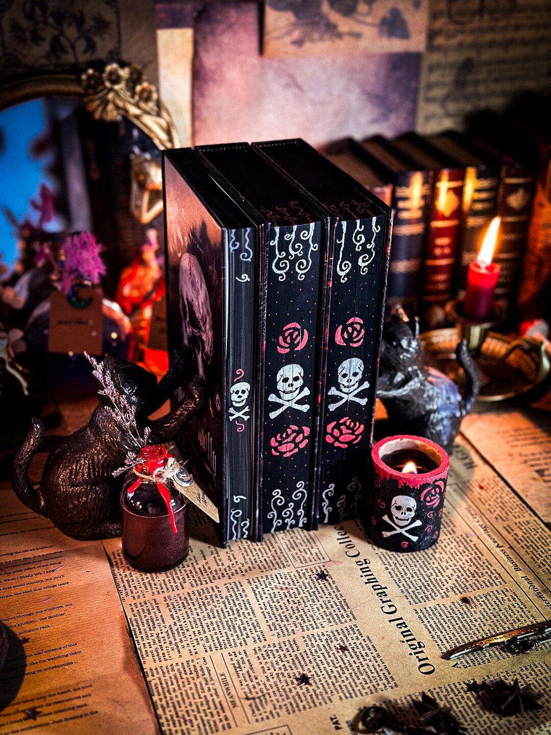Haunting Adeline & Hunting Adeline HAND PAINTED BOOK Edges Where's ...