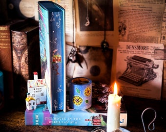 Hand-Painted Edges: The House in the Cerulean Sea by TJ Klune