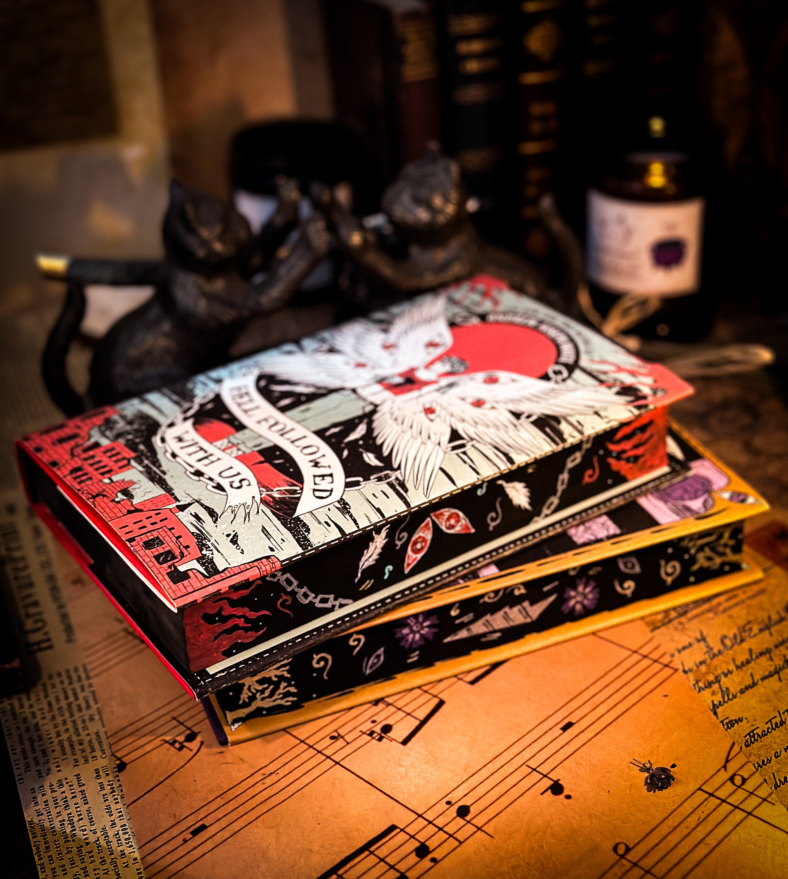 Hell Followed With Us: Hand-painted Edges Hardback Book - Etsy Canada