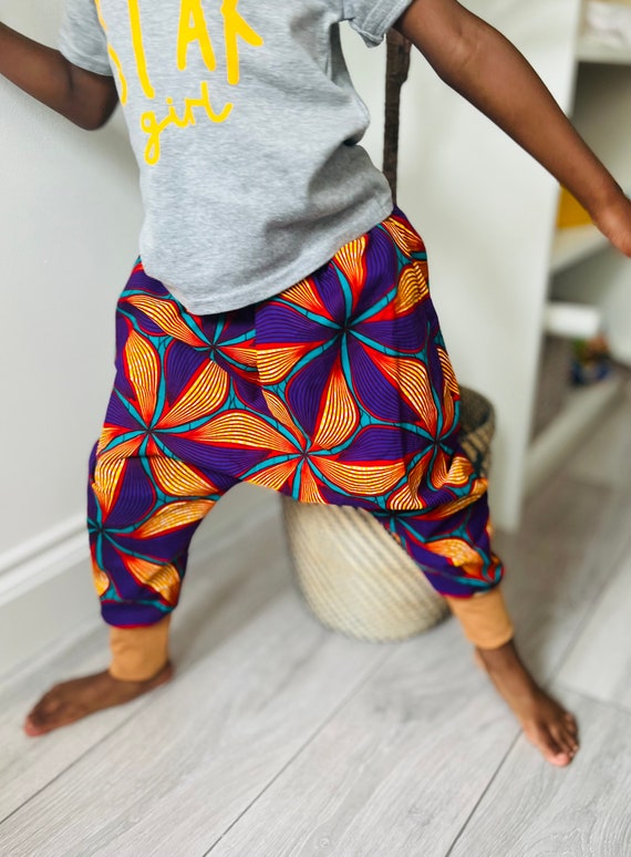 African Print Harem Pants, Baby Harem Joggers, Toddler Trousers
