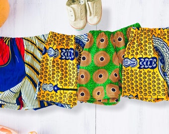 African boys clothing, toddler shorts, ankara shorts for kids