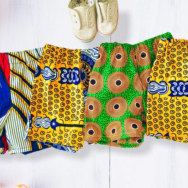 Vêtements pour garçons africains, shorts pour tout-petits, shorts ankara pour enfants