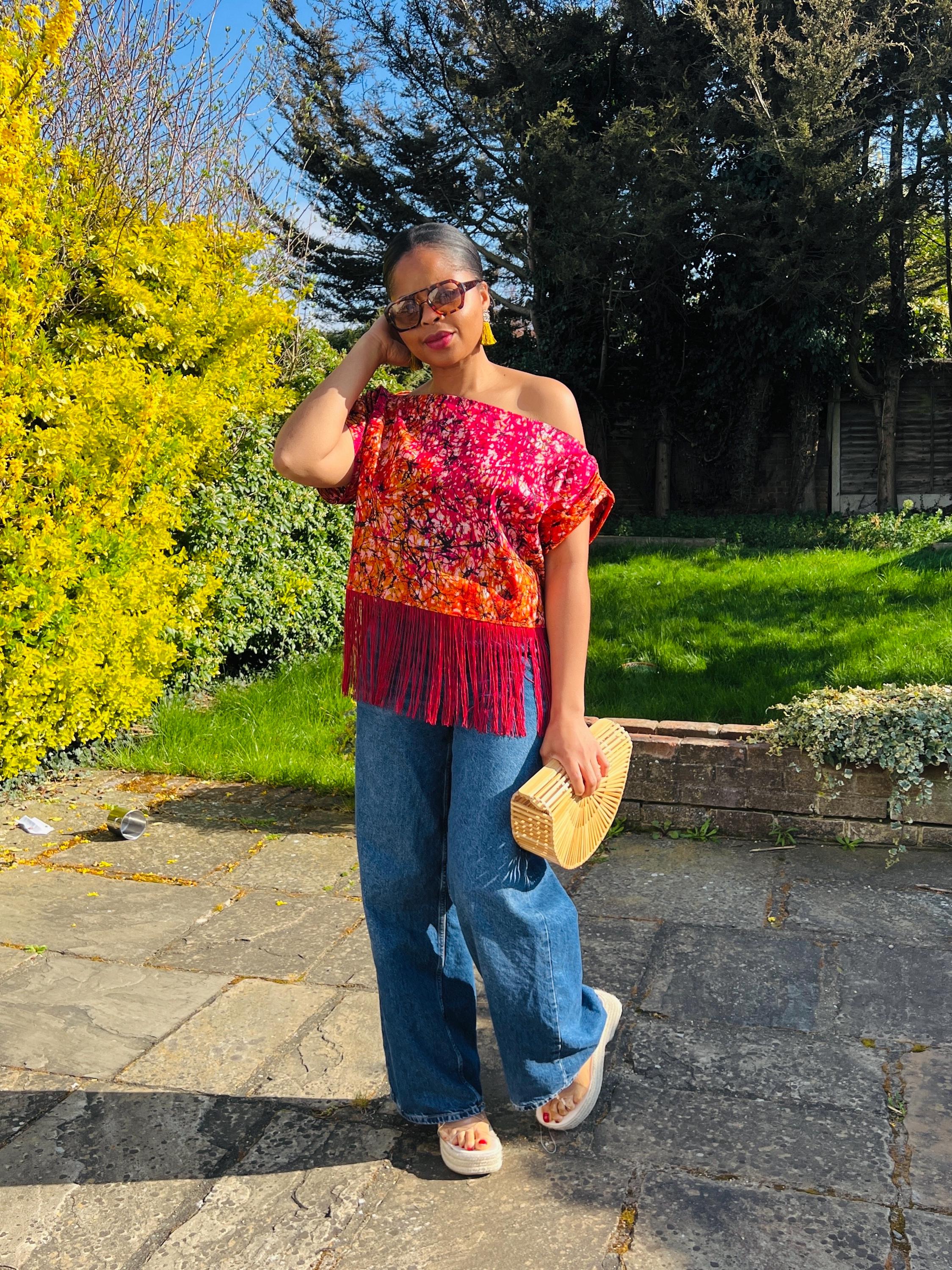 African Print Top, Boho Kimono Women, Ankara Crop Top, off