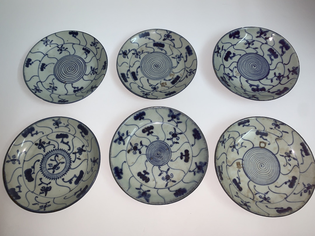 Antique Lot of 6 Rare Elegant Hand Paint Porcelain Plates Marked on ...