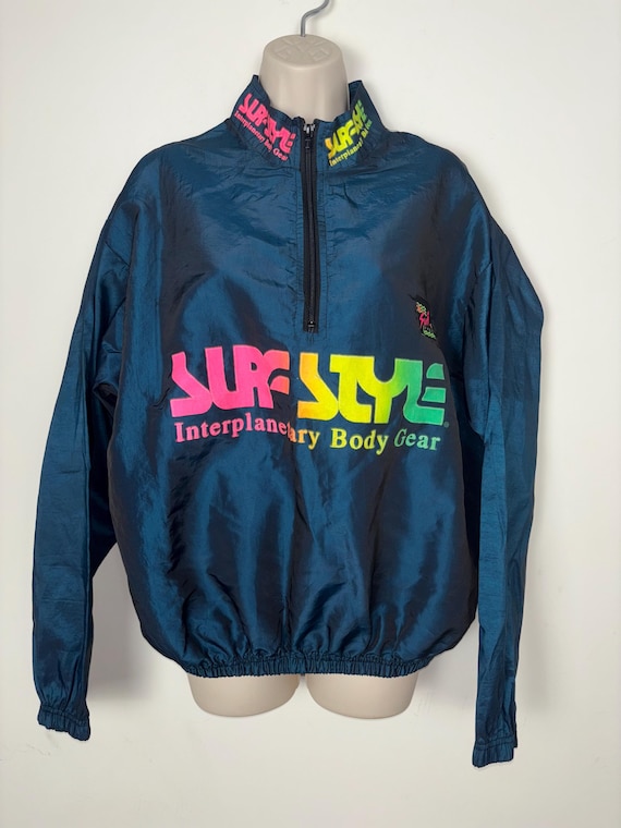 Vintage Surf Style Interplanetary Body Gear Windbreaker Jacket W