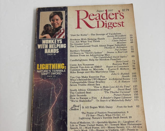 Vintage Reader's Digest Magazine 1987 - Etsy