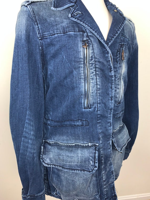 Vintage Zara Denim Coat/Jacket Size S - image 10
