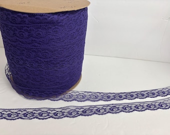 NEW Vintage Dark Purple Scallop Lace 1 1/4"Wide per 15 Yards More Available