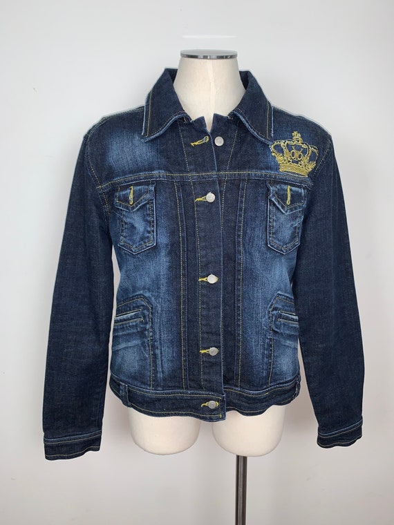 Vintage Victoria Beckham Embroidered Denim Jacket Size L - Etsy
