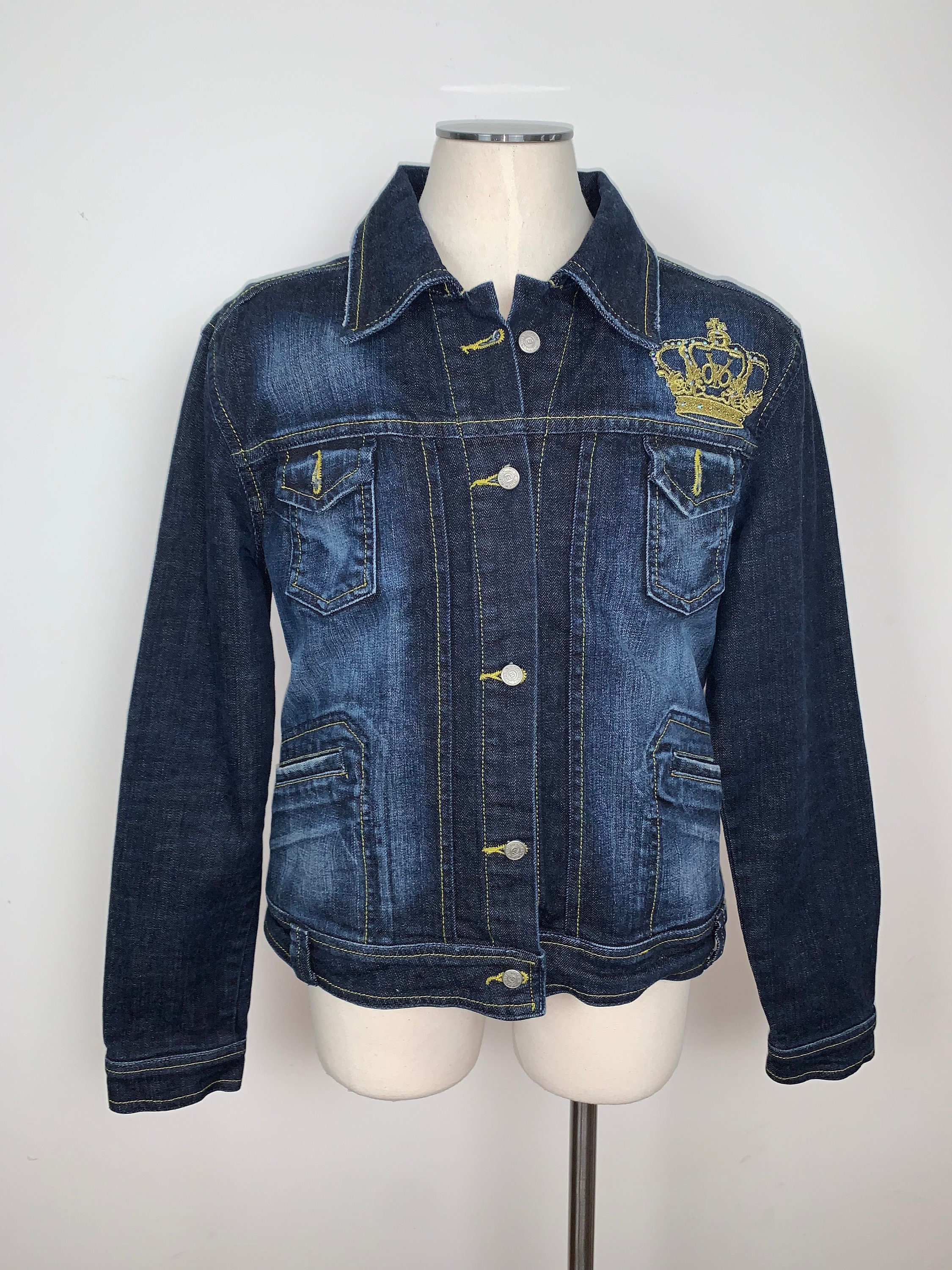 Vintage Victoria Beckham Embroidered Denim Jacket Size L - Etsy