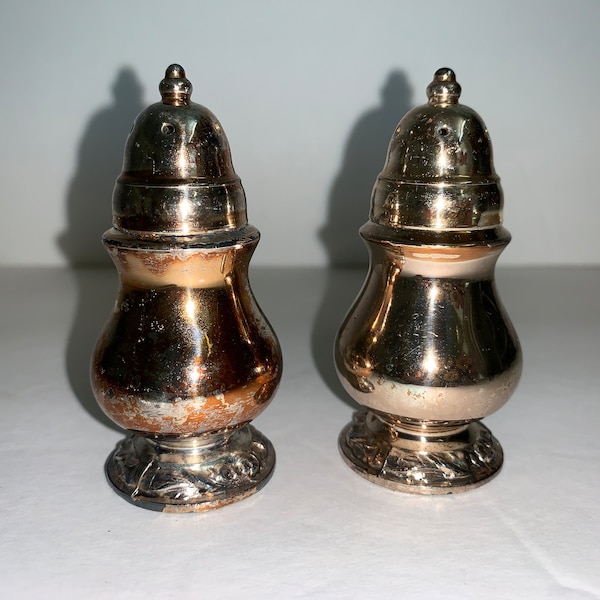 Oneida Silver Salt and Pepper Shakers Etsy