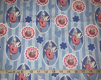 Rare Angelina Ballerina Blue Fabric Sold By FQ 18"x21" More Available