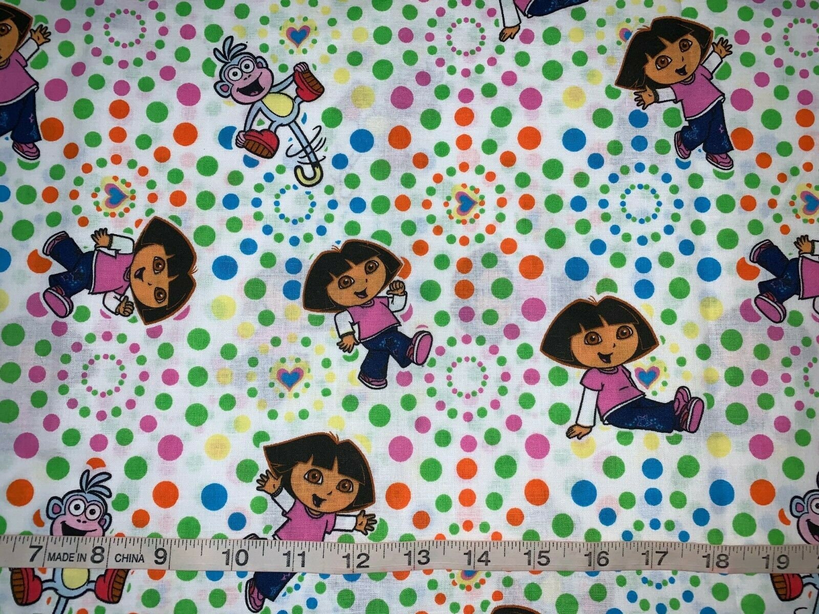 Elegant Dora With Colorful Dots 100 Cotton Fabric 14L x Etsy
