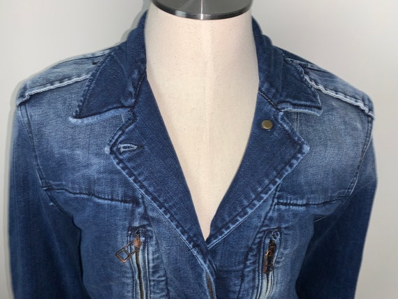 Vintage Zara Denim Coat/Jacket Size S - image 9