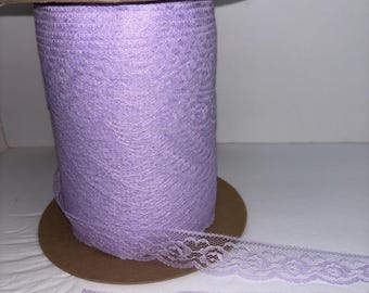 NEW Vintage Lilac Scallop Lace 1 1/4"Wide per 15 Yards More Available