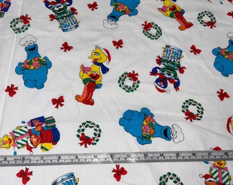 NEW Vintage Sale Clearance Birds on White Christmas Theme 100% Fabric Sold by FQ (Fat Quart)