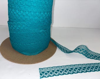 NEW Vintage Teal/Green Scallop Lace 1 1/4"Wide per 15 Yards More Available