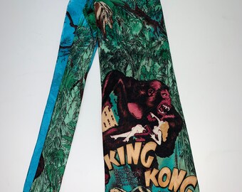 Vintage American File Classic King Kong 100% Silk Tie