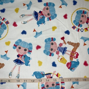 Rare Lalaloopsy Dolls White Fabric Sold By FQ 18&quot;x21&quot; More Available