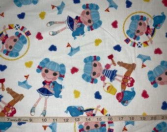 Rare Lalaloopsy Dolls White Fabric Sold By FQ 18"x21" More Available