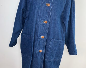 Vintage Original Outwear Lined Denim Winter Coat