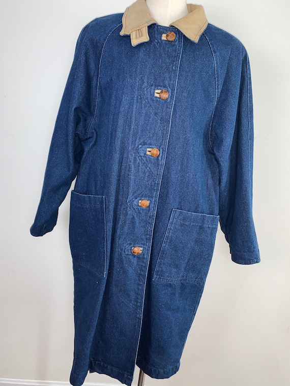 Vintage Original Outwear Lined Denim Winter Coat