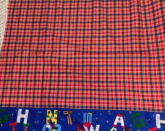 Back to School Alphabet Double Border 100% Cotton Fabric Sold by 1/2 Yard More Available