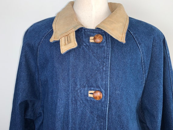 Vintage Original Outwear Lined Denim Winter Coat - image 3