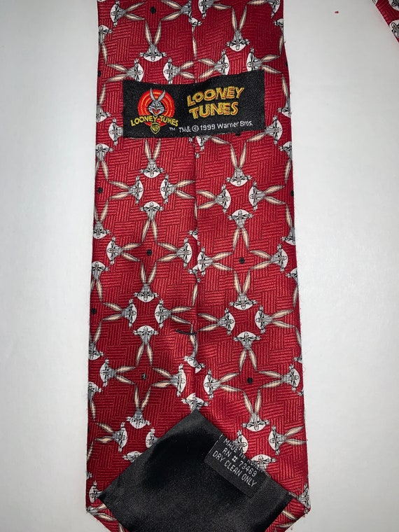 Vintage 1999 Looney Tunes Bugs Bunny Neck Tie - image 4