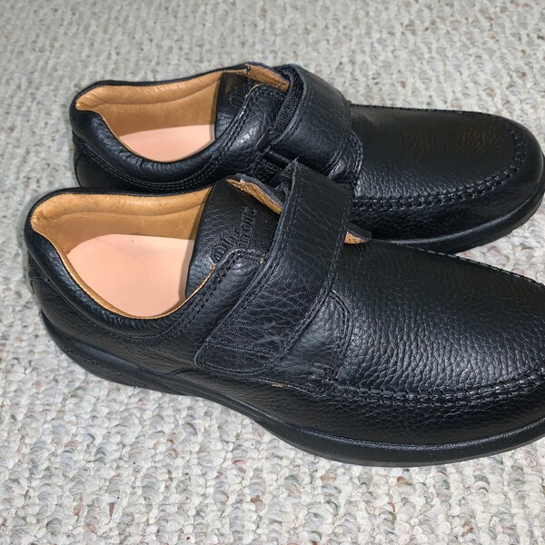 NEW Dr. Comfort Men's Scott Diabetic Casual Leather Shoes Black Size 10 Wide