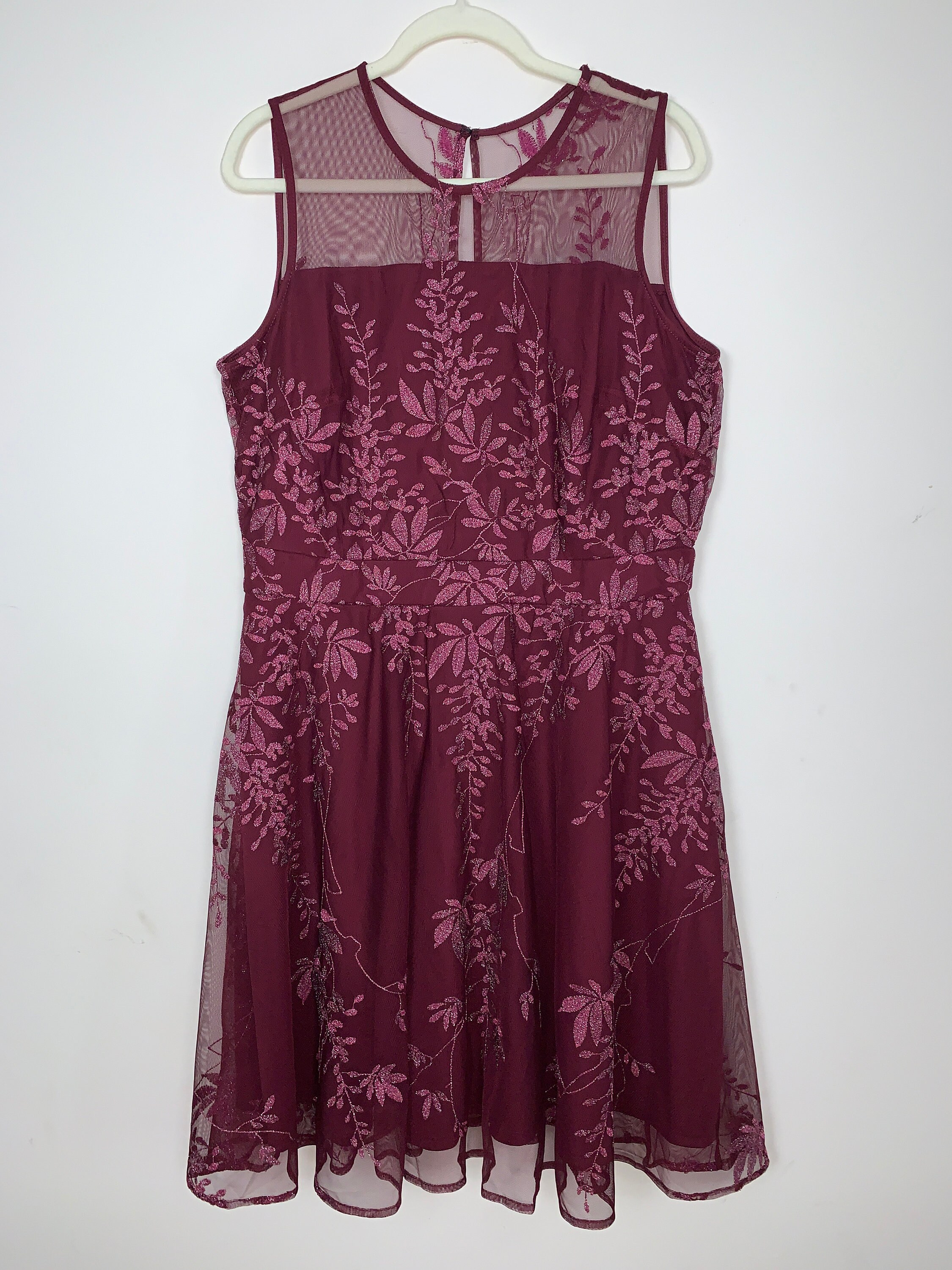 NWT Elegant J Taylor Wine Sparkle Fashion Dress Size 16 Original 89 - Etsy  Ireland