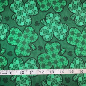 St. Patrick Clover Patch 100% Cotton Fabric Sold By 1/2 Yard