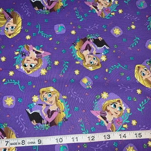 Clearance Rapunzel Tangled Purple Fabric Sold By FQ 18&quot;x21&quot; More Available
