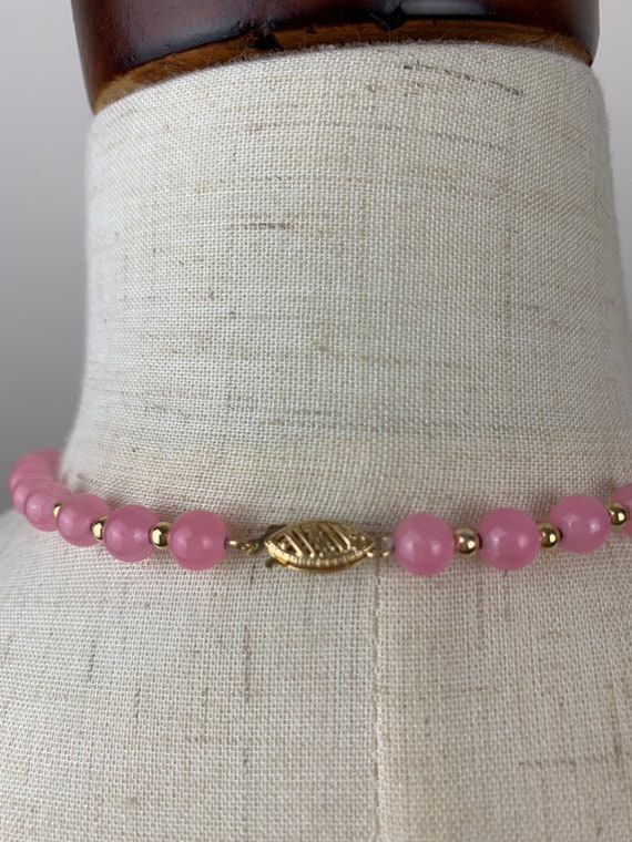 Estate Sale Vintage Rare Beautiful 14K Pink Jade … - image 4