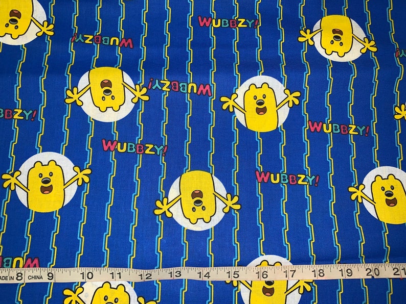 Fabric Sold By FQ 18x21 More Available Discontinue Wow Wow Wubbzy Blue 2
