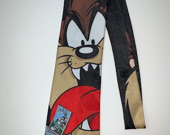 Vintage 1997 Looney Tunes Stamp Collection Neck Tie