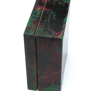 Wooden tea box, marbled box, memory box, hand painted very unique gift box image 5