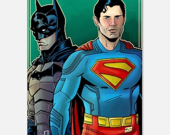 スーパーマン vs スパイダーマン コミックカバー ラミネートプリント