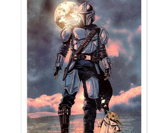 PRINT- Mandalorian Star Wars 11x14″ Print