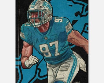 PRINT- Detroit Lions Aidan Hutchinson 8.5x11 Print