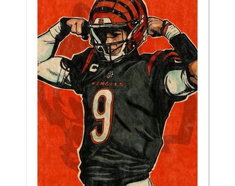PRINT- Cincinnati Bengals Joe Burrow / 8.5x11″ Print