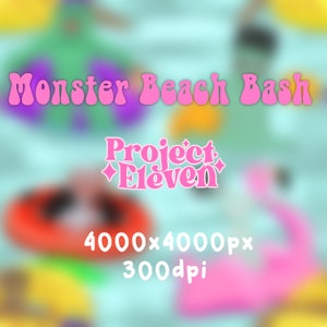 Monster Beach Bash VIP Limited exklusives Seamless Pattern