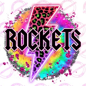 Tiedye Glitter ROCKETS PNG | SUBLIMATION | Instant download | Commercial Use | mascot