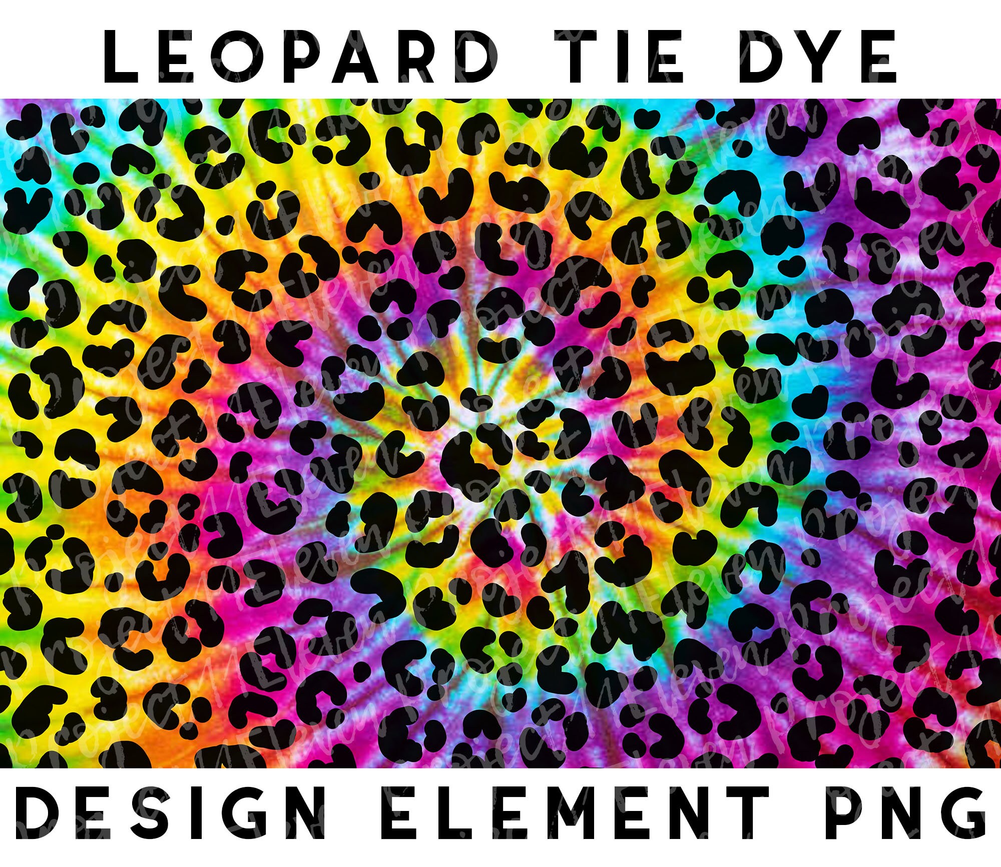 Leopard print Tie Dye Design Element or digital paper PNG sublimation…