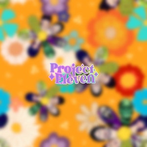Movie Monsters Floral auf orangem Hintergrund FB VIP Limited exklusives Seamless Pattern