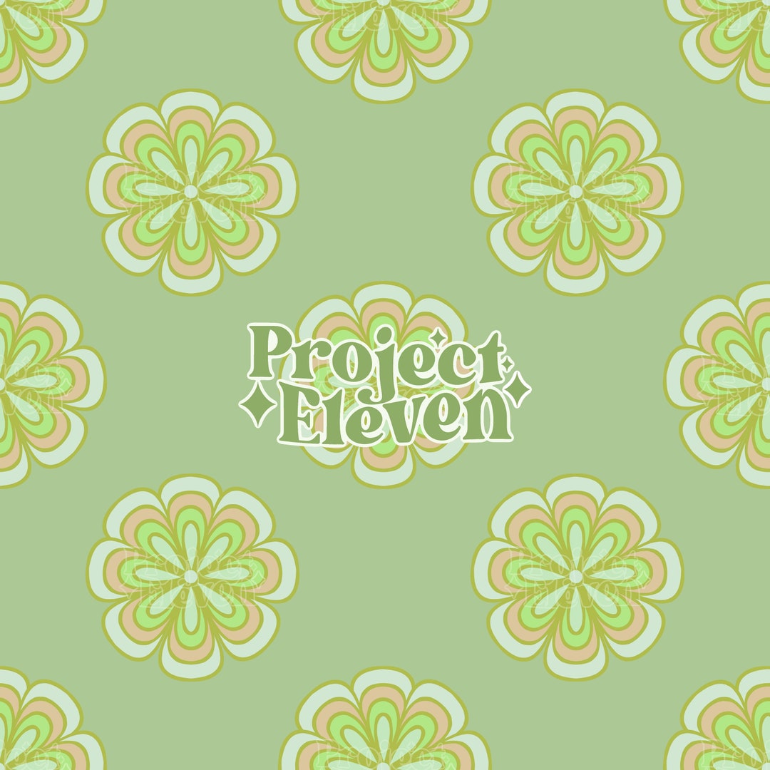 Vintage 70s Floral Wallpaper Seamless Repeating Pattern COMMERCIAL USE