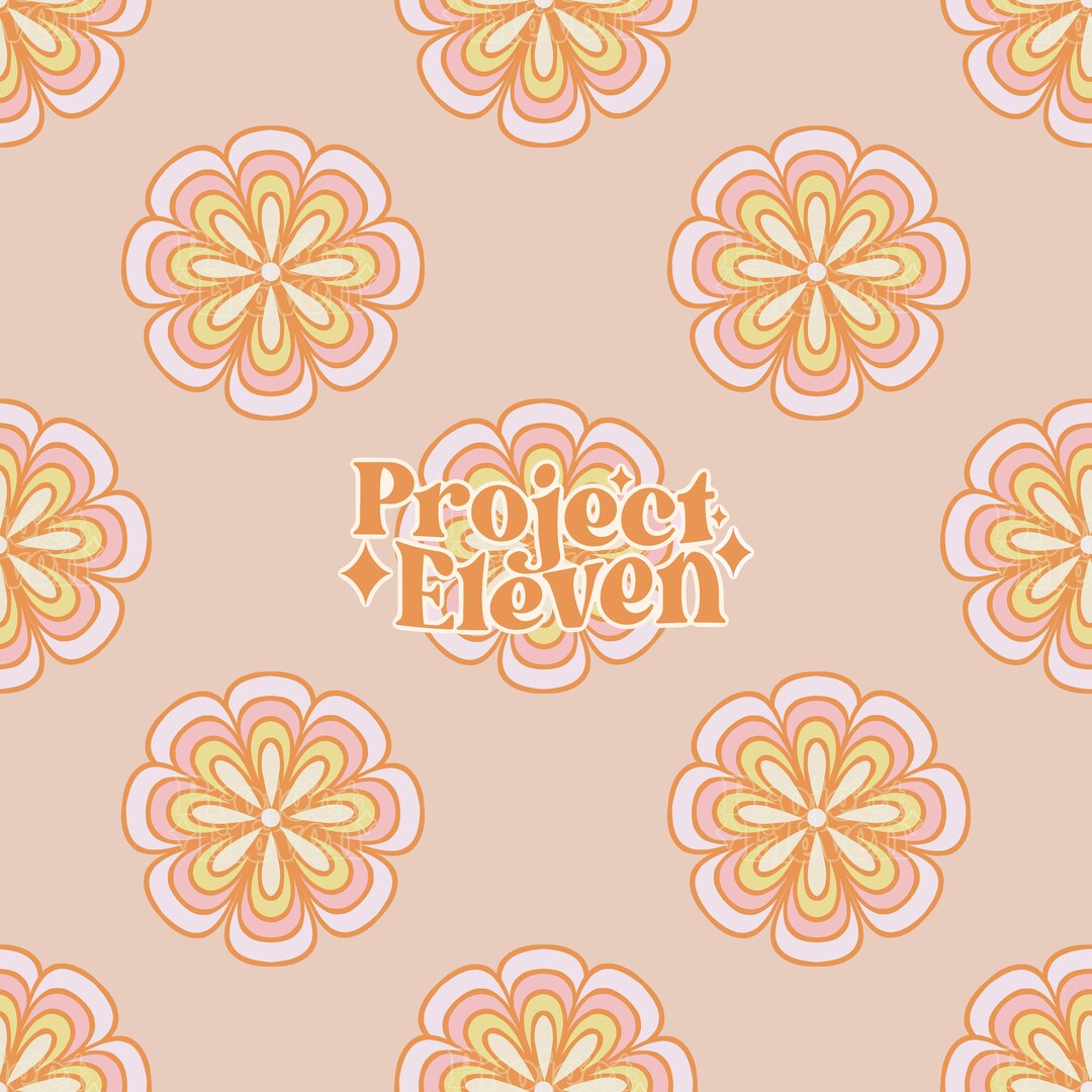 Vintage 70s Floral Wallpaper Seamless Repeating Pattern COMMERCIAL USE