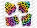 TIE DYE Distressed Leopard Print Patches PNG | sublimation | tshirt design | design element | instant download